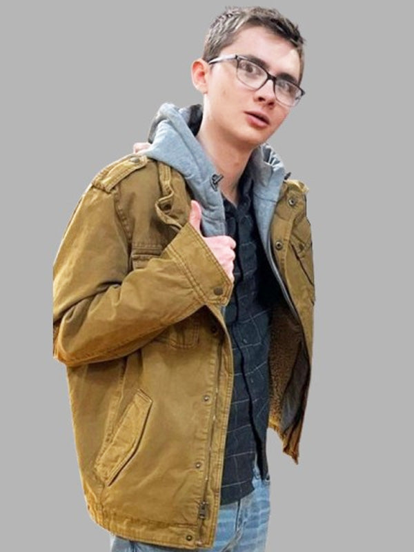 Jonathan Movie Terrifier 3 2024 Elliott Fullam Brown Cotton Jacket