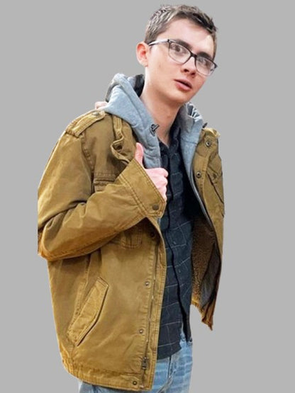 Jonathan Movie Terrifier 3 2024 Elliott Fullam Brown Cotton Jacket