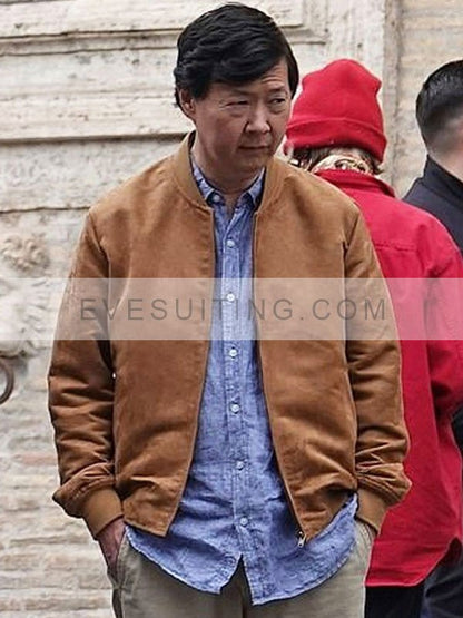 Ken Jeong Movie My Spy The Eternal City David Kim Brown Bomber Jacket