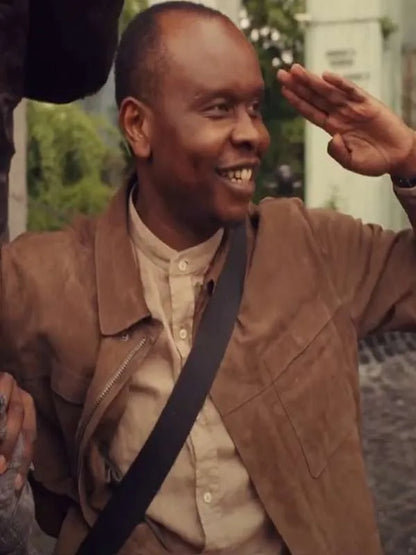 Eloge Movie A Real Pain 2024 Kurt Egyiawan Brown Cotton Jacket