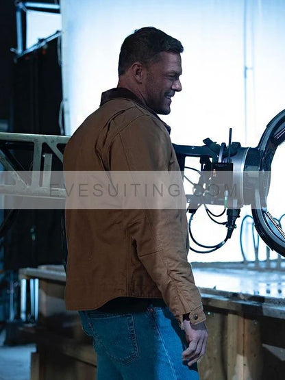 Jack Reacher Reacher S02 Alan Ritchson Brown Cotton Jacket