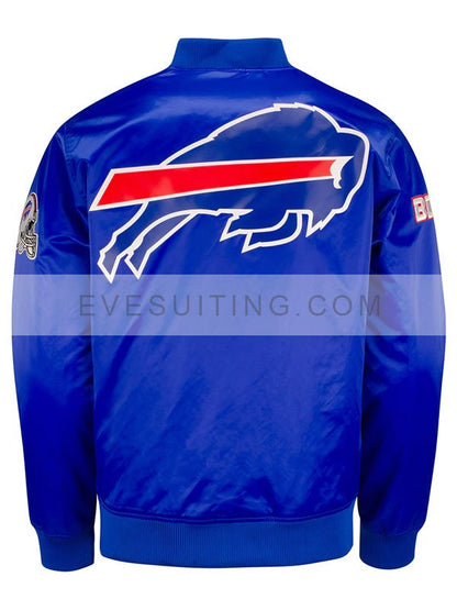 Bills Mafia Blue Starter Bomber Varsity Jacket