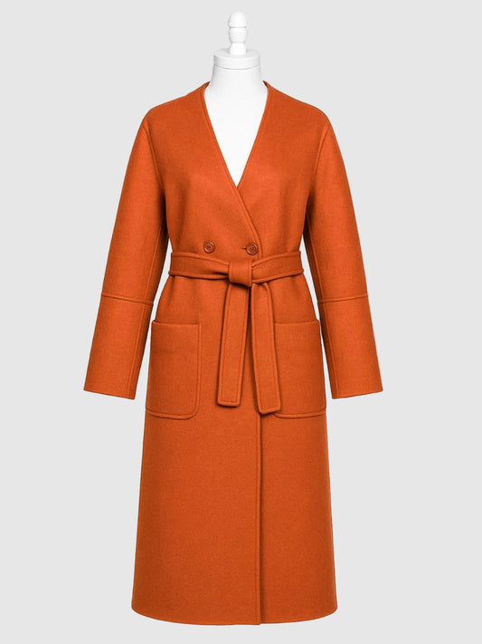 2022 Anatomy of a Scandal Sienna Miller Orange Coat