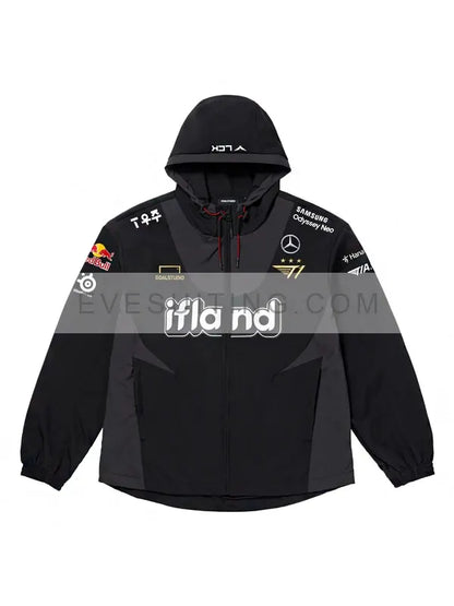 2023 T1 Uniform Worlds Red Black Hooded Jacket