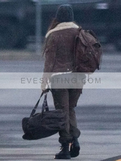 2023 The Mother Shearling Brown Jacket