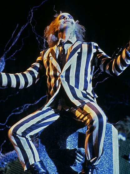 2024 Beetlejuice Black White Striped Suit