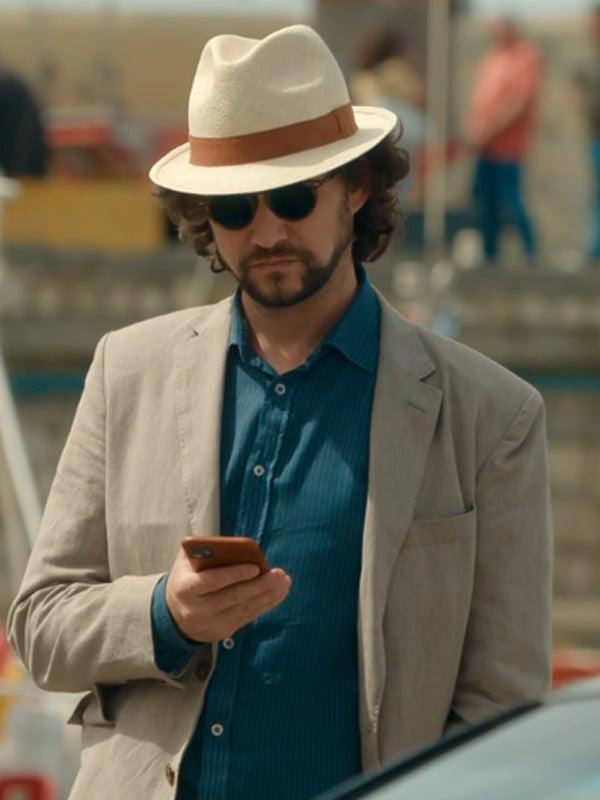 Joseph Gordon-Levitt Killer Heat 2024 Nick Bali Grey Blazer