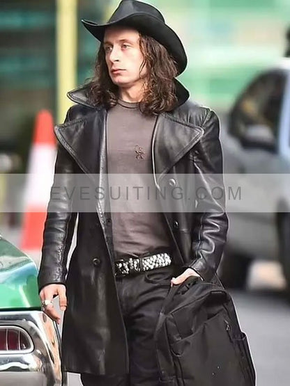 5lbs of Pressure 2024 Rory Culkin Black Leather Coat