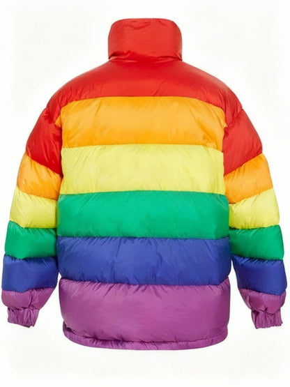 6ix9ine Gooba Rainbow Puffer Down Jacket