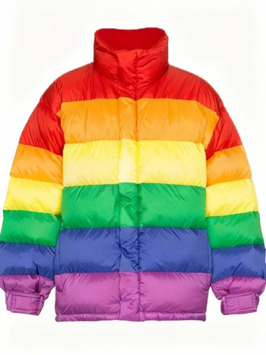 6ix9ine Gooba Rainbow Puffer Jacket