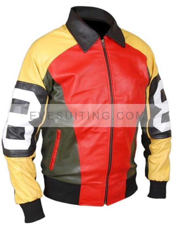 8 Ball Bomber Leather Jacket