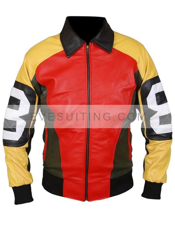 8 Ball David Puddy Leather Bomber Jacket