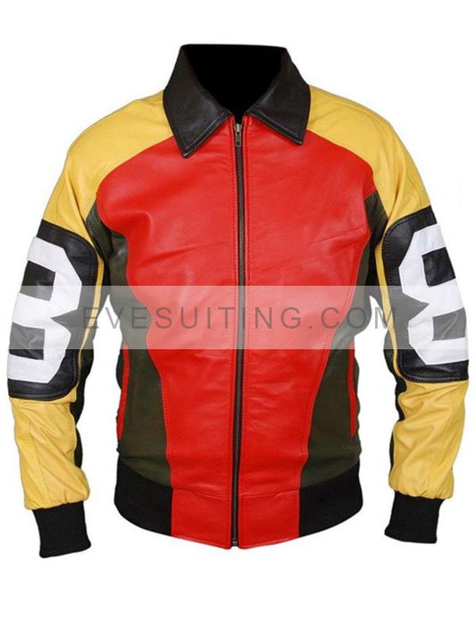 8 Ball David Puddy Leather Bomber Jacket