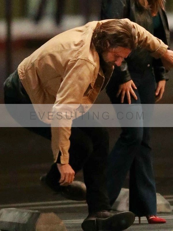 A Star Is Born Jackson Maine Bradley Cotton Beige Jacket