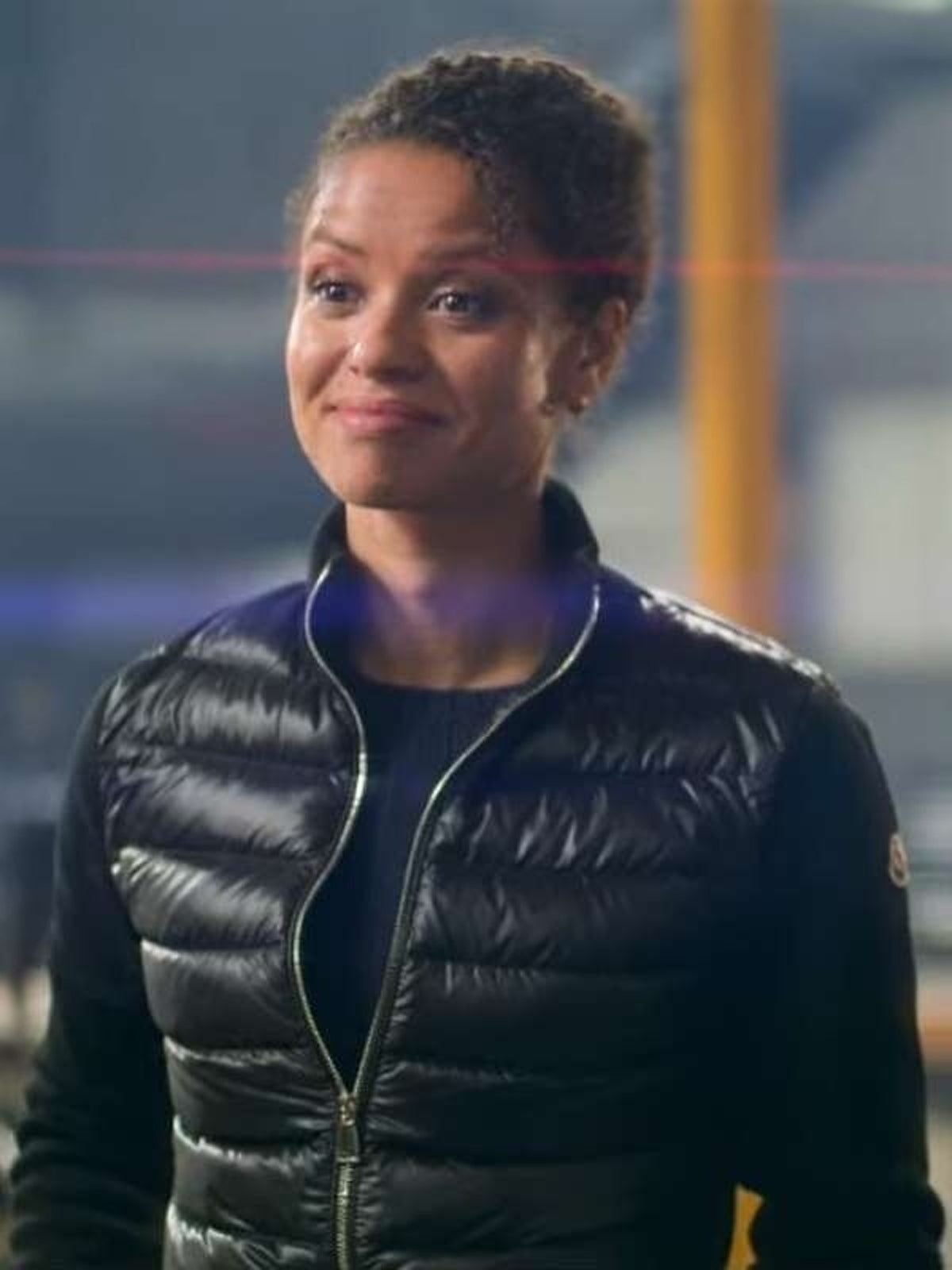 Abby Lift 2024 Gugu Mbatha-Raw Black Puffer Jacket