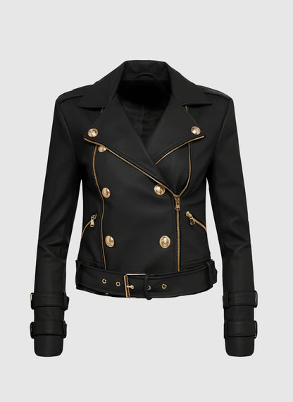 Abigail Spencer Extended Family 2024 Black Leather Jacket