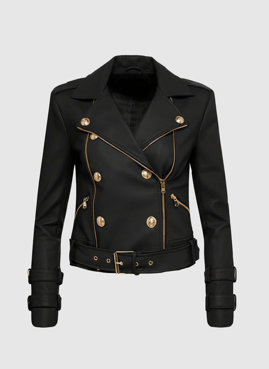 Abigail Spencer Extended Family 2024 Black Leather Jacket