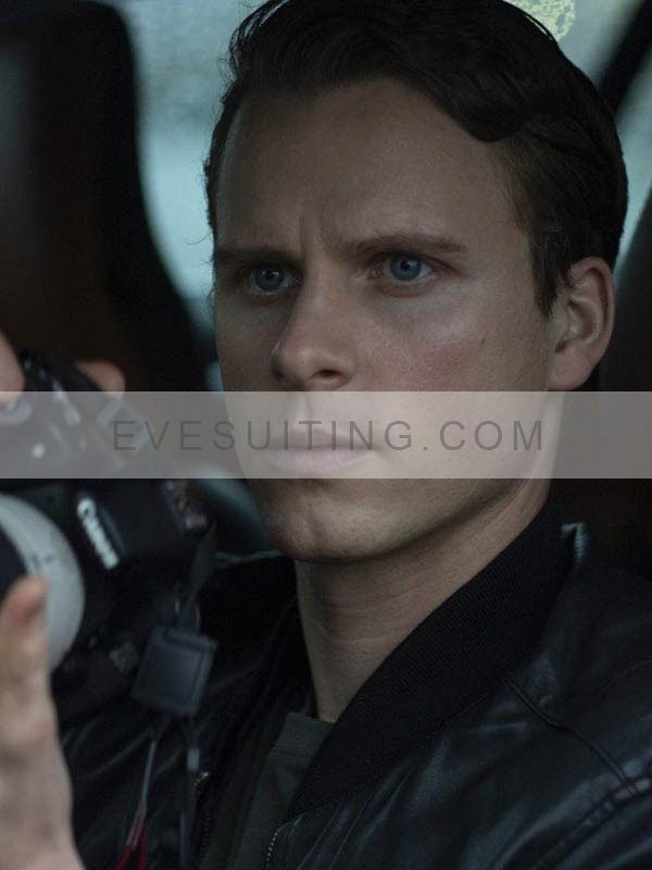 Adam Pålsson Tv Show Young Wallander Black Leather Jacket