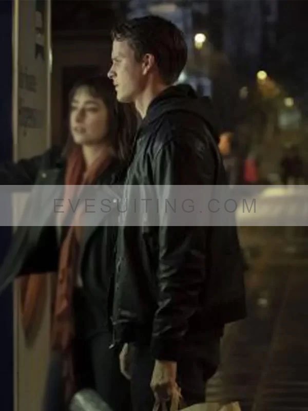 Adam Pålsson Tv Show Young Wallander Kurt Wallander Black Leather Jacket
