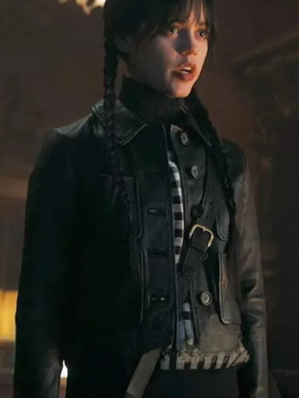 Addams Wednesday Black Jacket