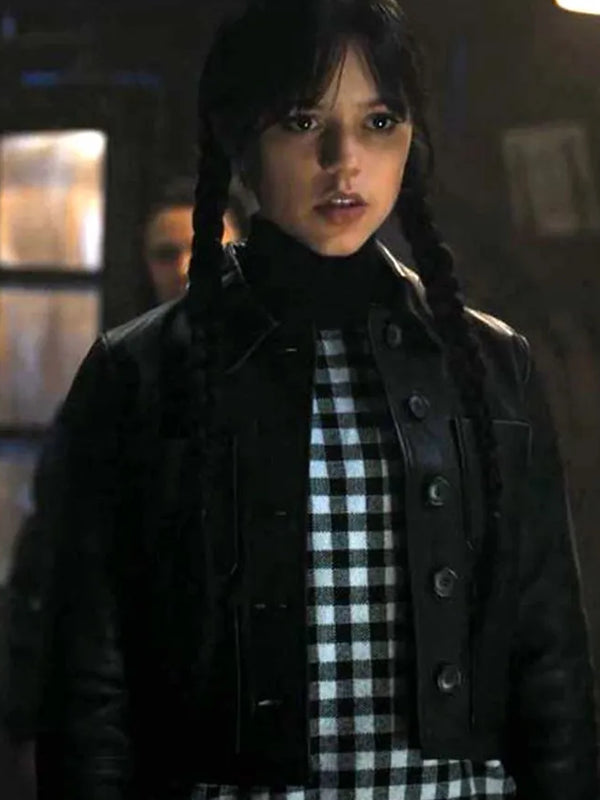 Addams Wednesday Leather Jacket