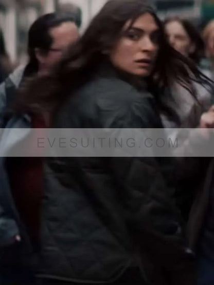 Adilah El Idrissi The Veil 2024 Yumna Marwan Green Quilted Bomber Jacket