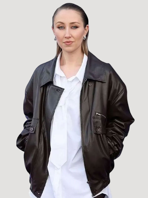 Briony Ariston Adolescence S01 Erin Doherty Brown Leather Jacket