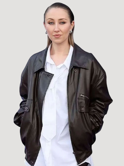 Briony Ariston Adolescence S01 Erin Doherty Brown Leather Jacket