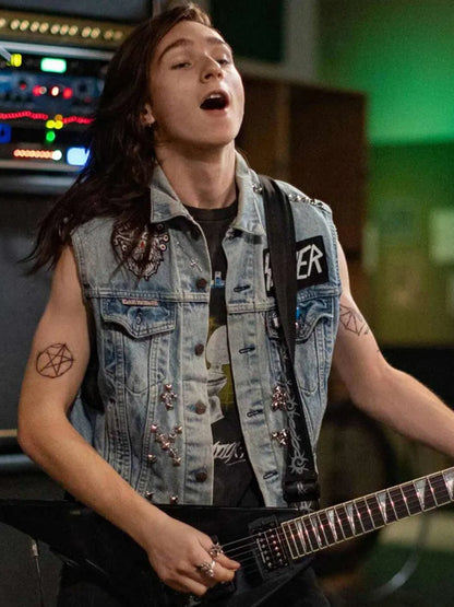 Adrian Greensmith Metal Lords 2022 Hunter Sylvester Blue Denim Vest
