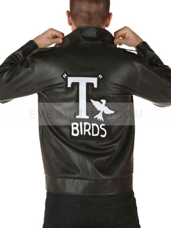 Adult Grease Authentic T-birds Leather Black Jacket
