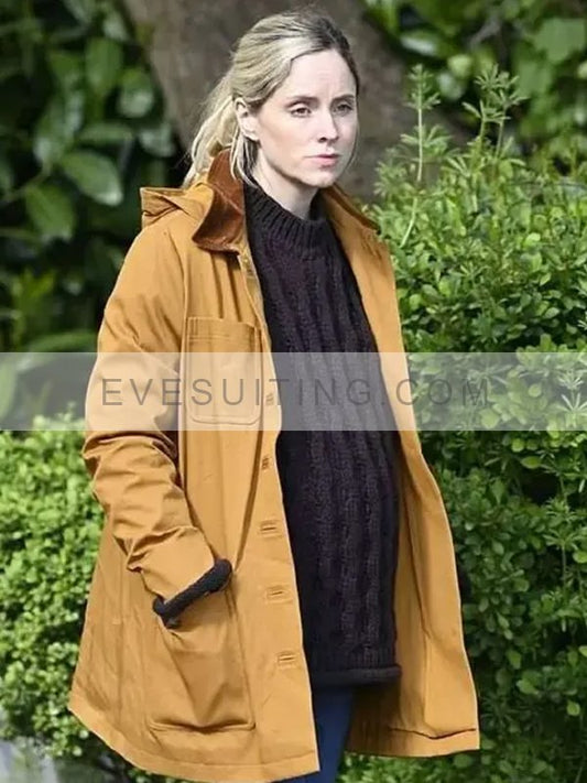 After the Flood 2024 Sophie Rundle Brown Jacket