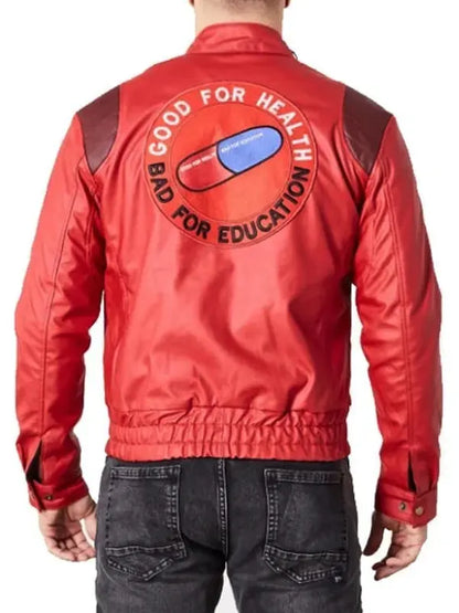 Akira Shotaro Kaneda Good For Health Bad For Education Red Leather Jacket