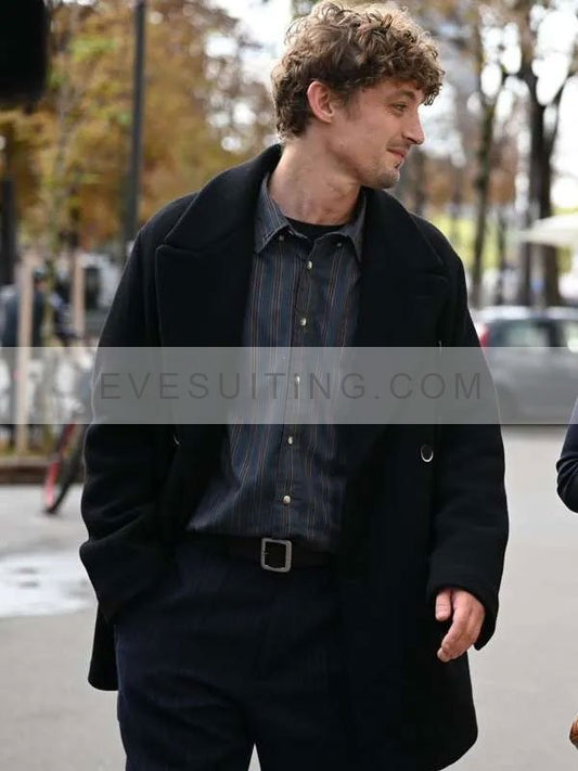 Alain Coup de Chance 2024 Black Wool Coat