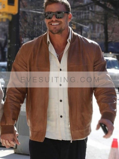 Alan Ritchson Ordinary Angels 2024 Brown Leather Jacket