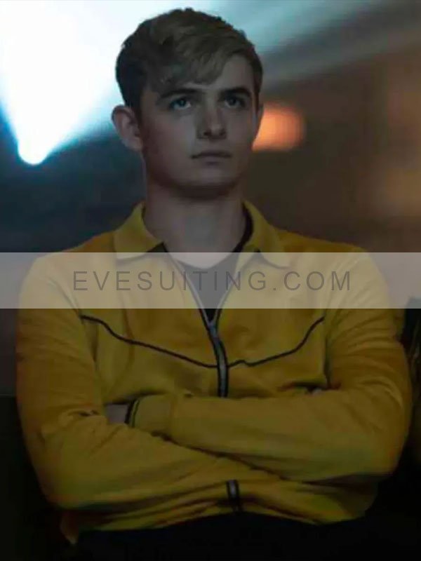 Alex Rider Otto Farrant Fleece Yellow Bomber Jacket