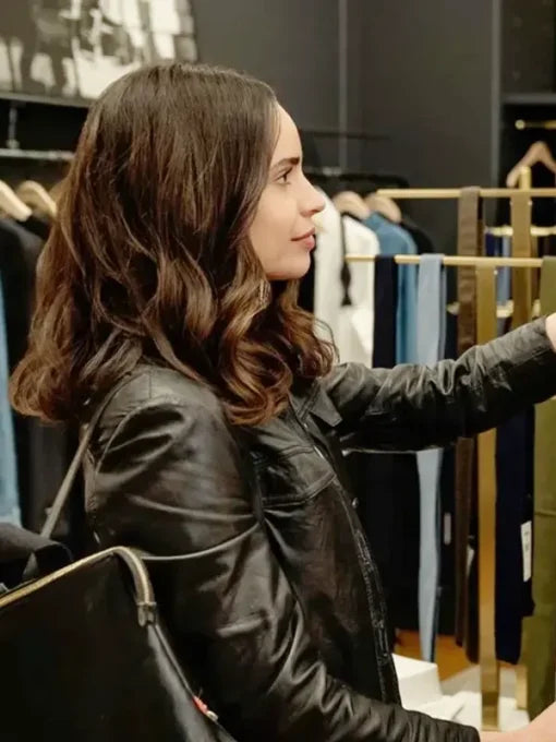 Alex The Life List Sofia Carson Black Leather Jacket