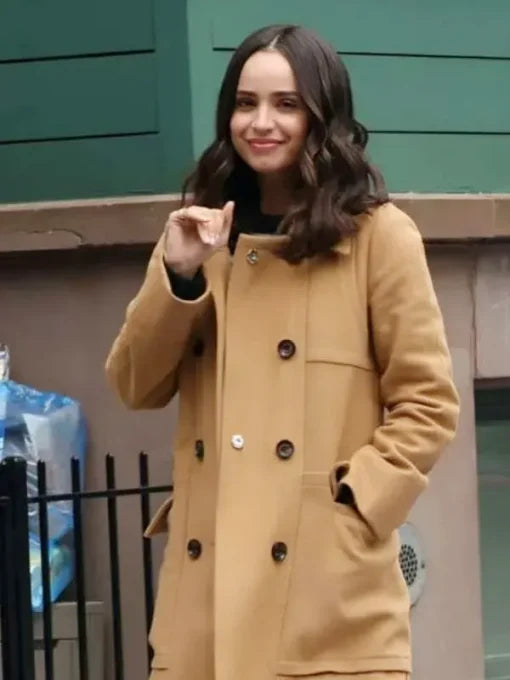 Alex The Life List Sofia Carson Camel Wool Coat