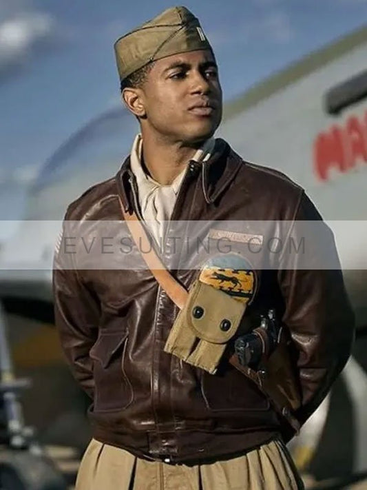 Alexander Jefferson Masters of the Air S01 Brown Leather Jacket