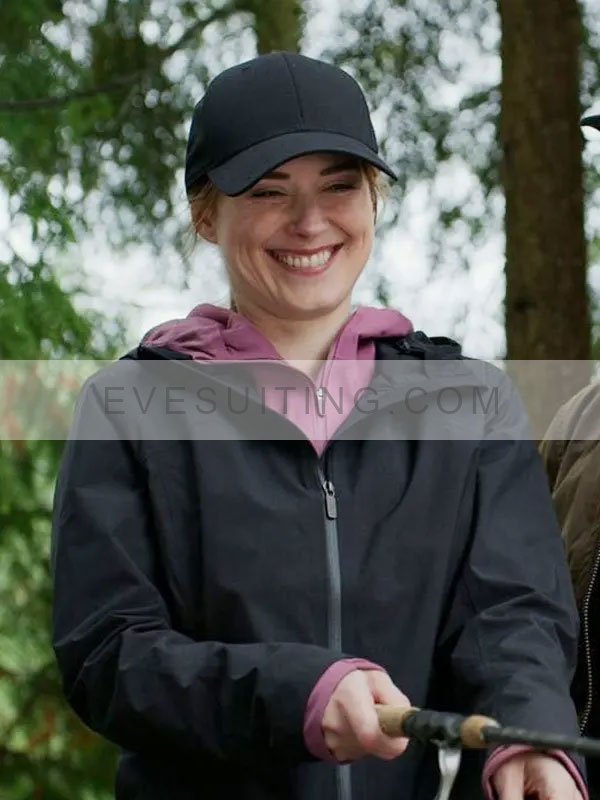 Alexandra Breckenridge Virgin River Melinda Monroe Black Hooded Coat