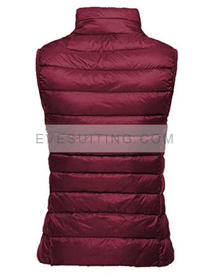 Alexandra Breckenridge Virgin River Melinda Monroe Maroon Puffer Vest