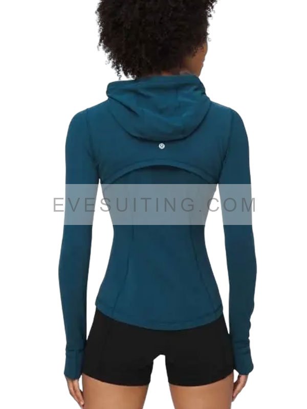 Alexandra Breckenridge Virgin River Season 2 Melinda Monroe Hooded Blue Jacket