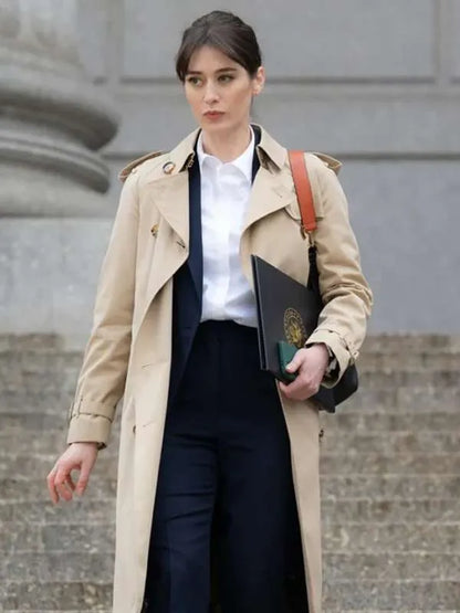 Alexandra Mullen Zero Day 2025 Lizzy Caplan Trench Coat