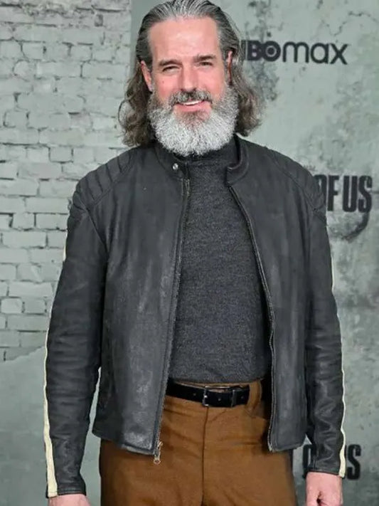 American Actor Jeffrey Pierce Black Leather Jacket