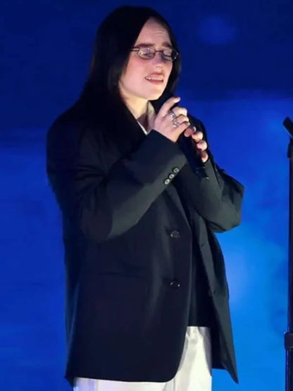 American Singer Billie Eilish Black Blazer