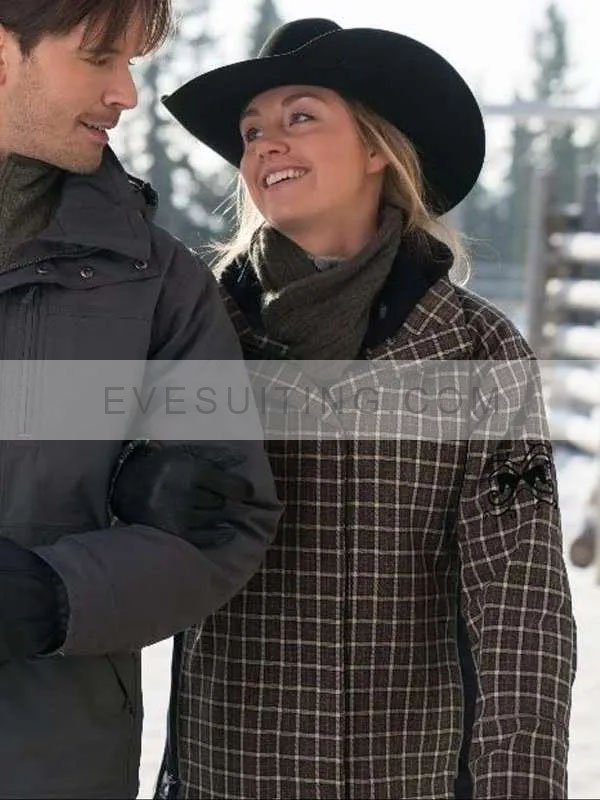 Amy Fleming Heartland Amber Marshall Plaid Jacket