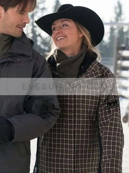 Amy Fleming Heartland Amber Marshall Plaid Jacket