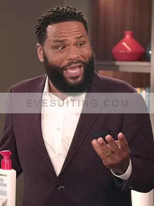 Andre Johnson Black-ish S08 Burgundy Blazer