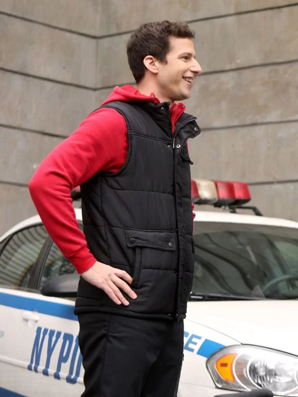 Andy Samberg TV Series Brooklyn Nine-Nine Jake Peralta Black Puffer Vest