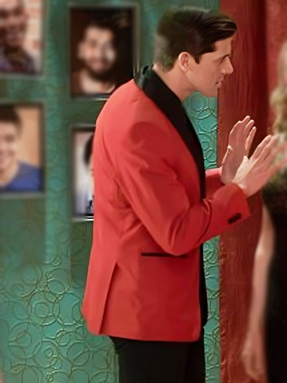 Andy Movie A Carol for Two 2024 Jordan Litz Red Blazer