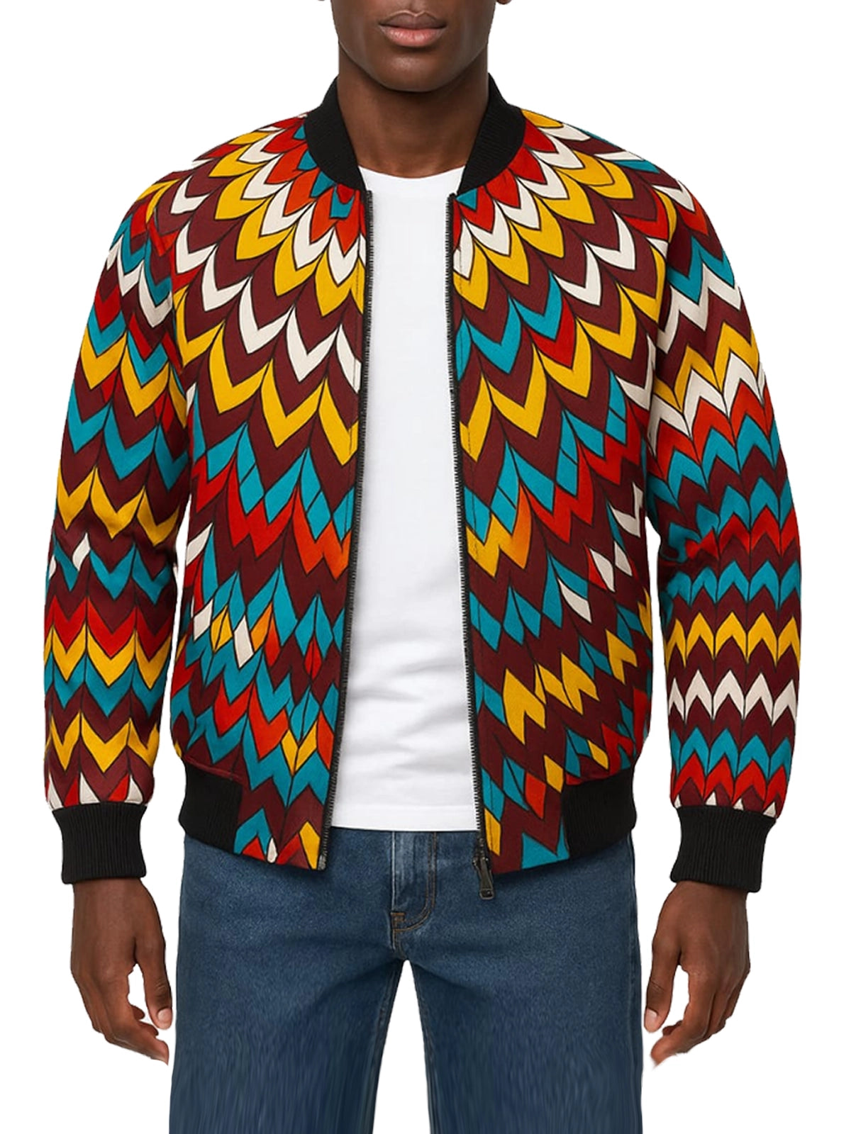 Ankara Bomber Jacket For Men